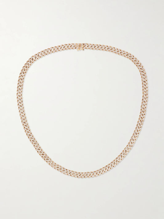 Havana Small 18-karat Gold Diamond Choker