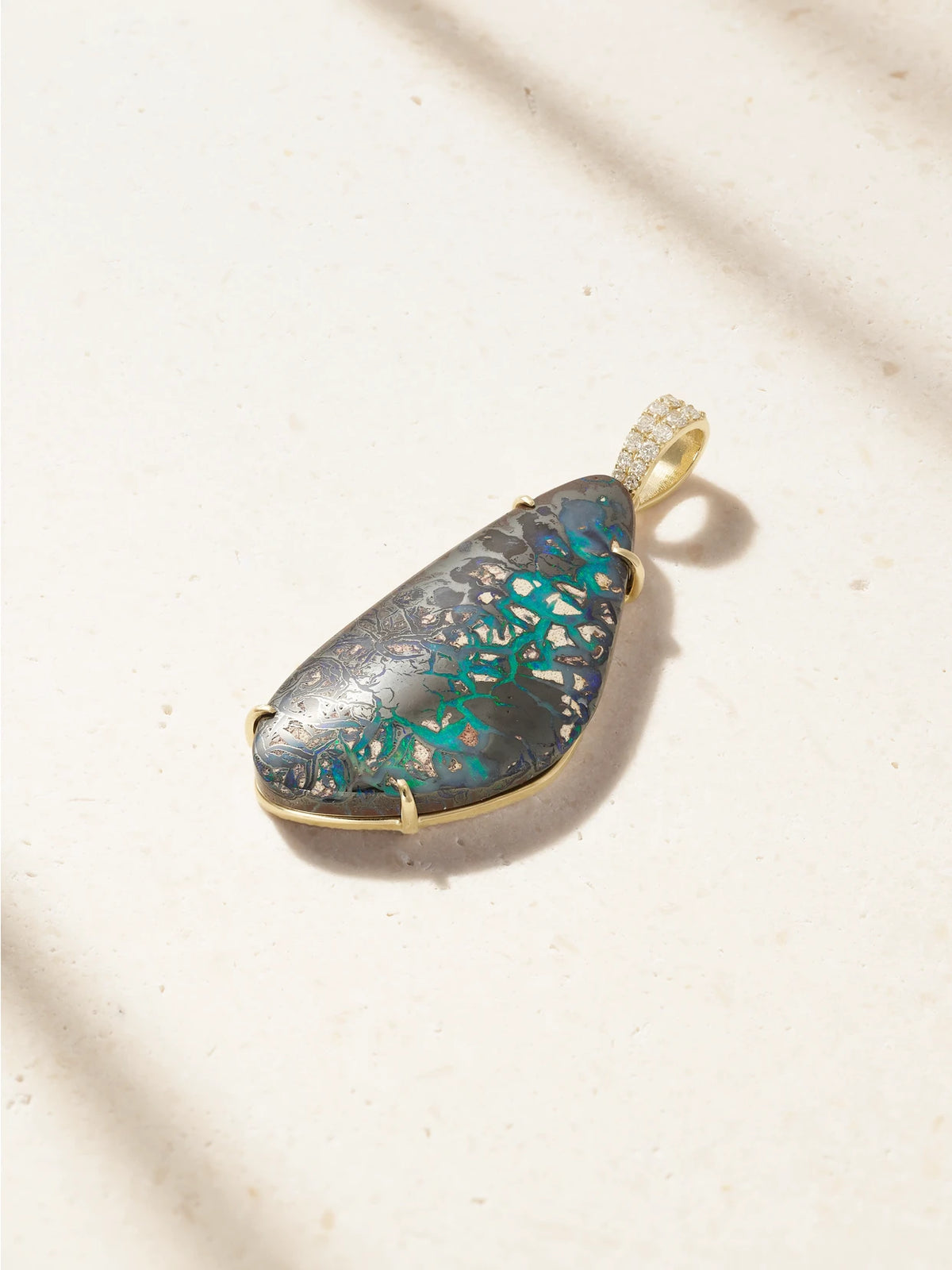 14-karat Gold, Opal And Diamond Pendant