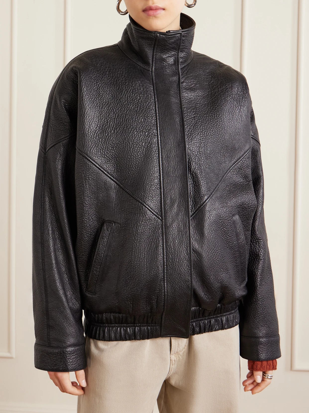 Textured-leather Jacket