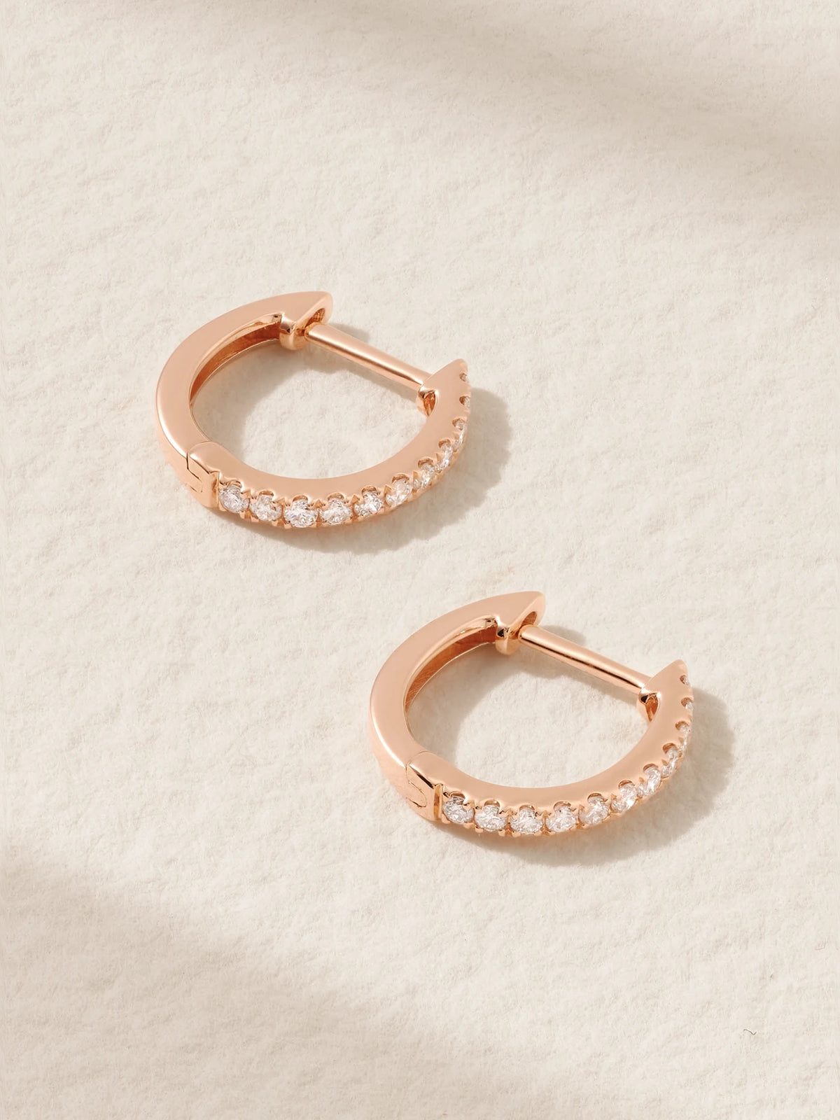 Huggies 18-karat Rose Gold Diamond Earrings