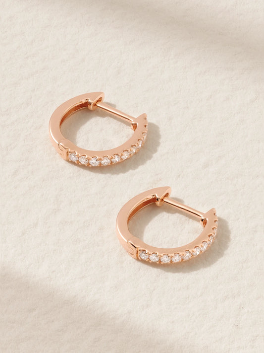 Huggies 18-karat Rose Gold Diamond Earrings