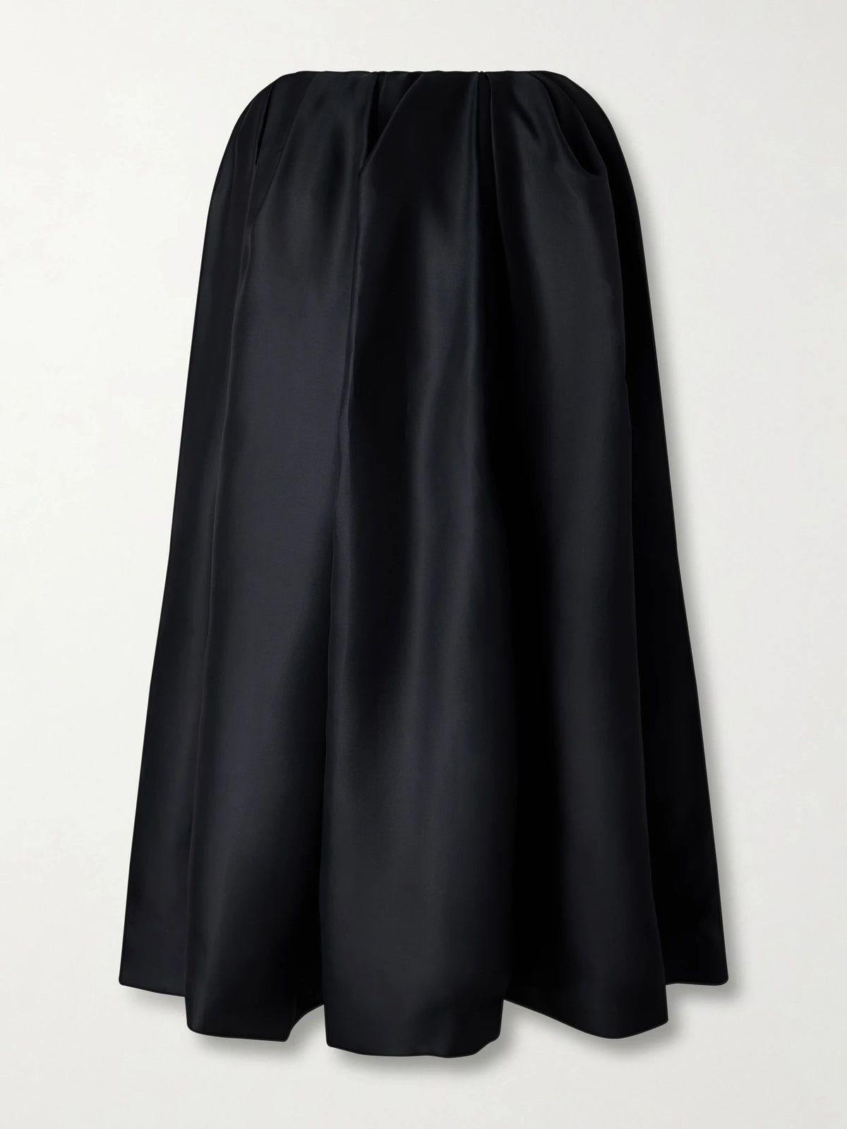 KHAITE Adara Sculptural Pleated Silk-twill Organza Maxi Skirt