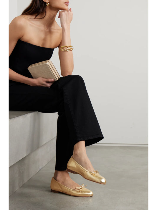 Veralli Metallic Leather Ballet Flats