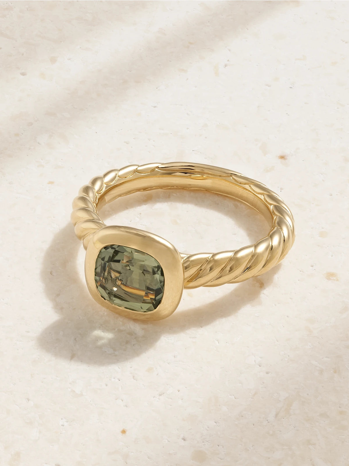 Dy Mercer 18-karat Gold Prasiolite Ring