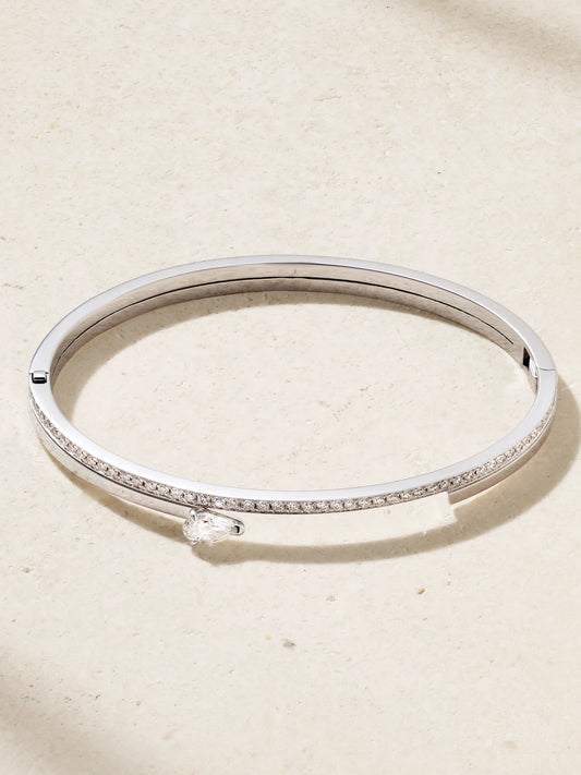 Serti Sur Vide 18-karat White Gold Diamond Bracelet