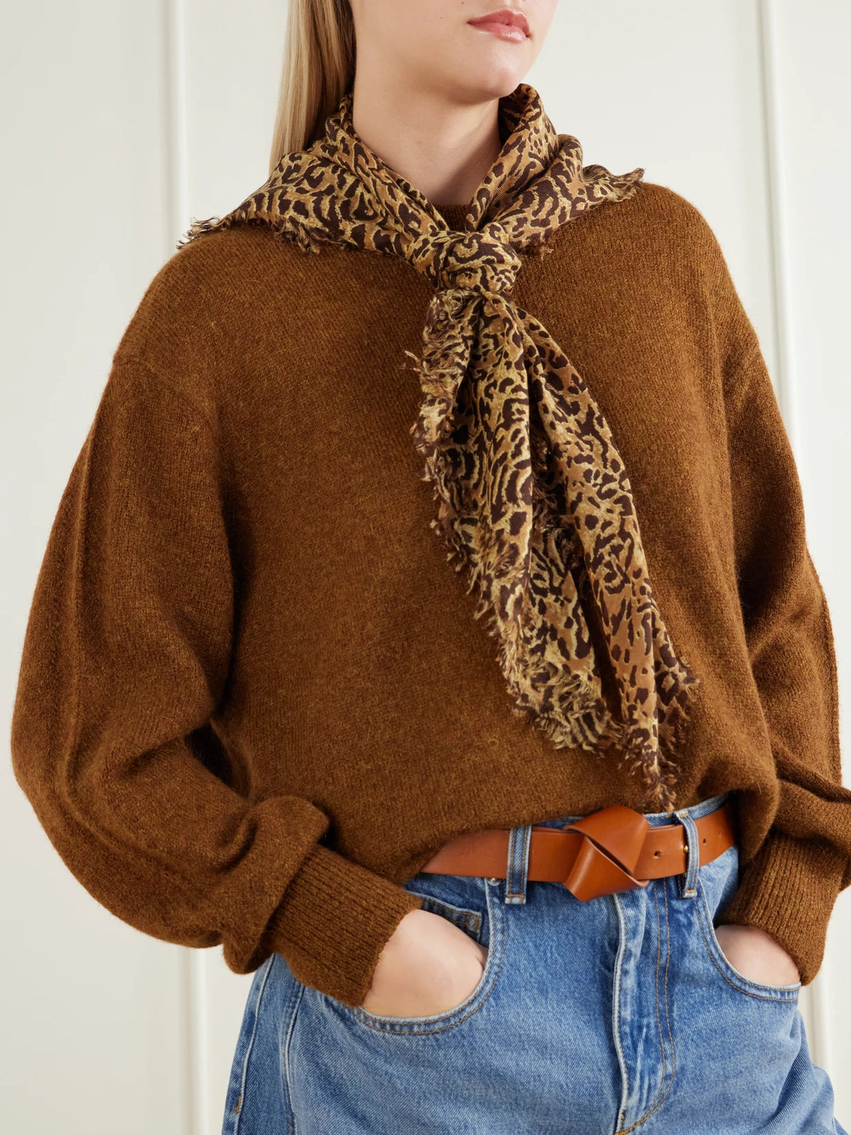 ISABEL MARANT Alecia Leopard-print Wool And Cashmere-blend Scarf
