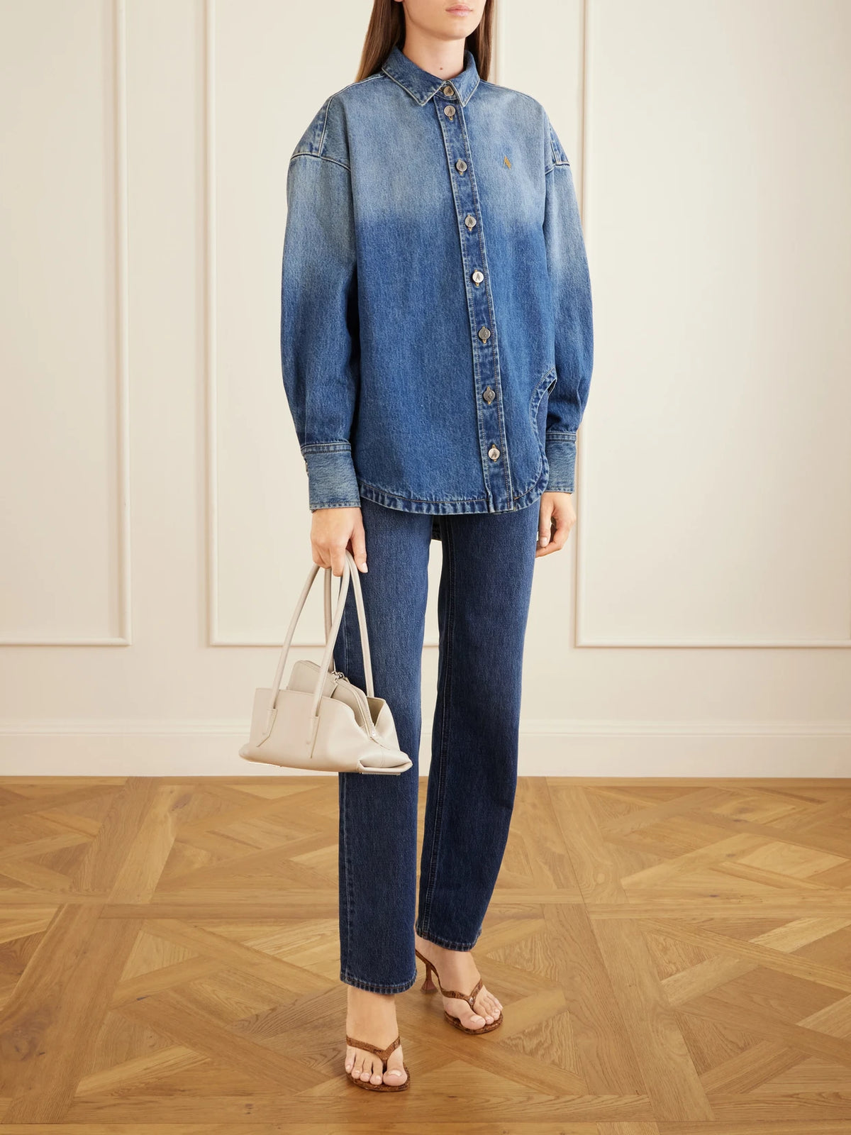 La Passegiata Small Asymmetric Leather Shoulder Bag