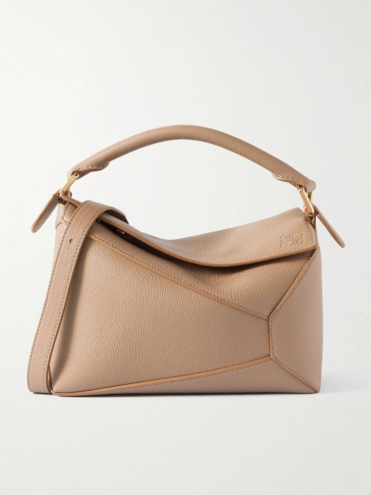 Puzzle Edge Small Textured-leather Shoulder Bag