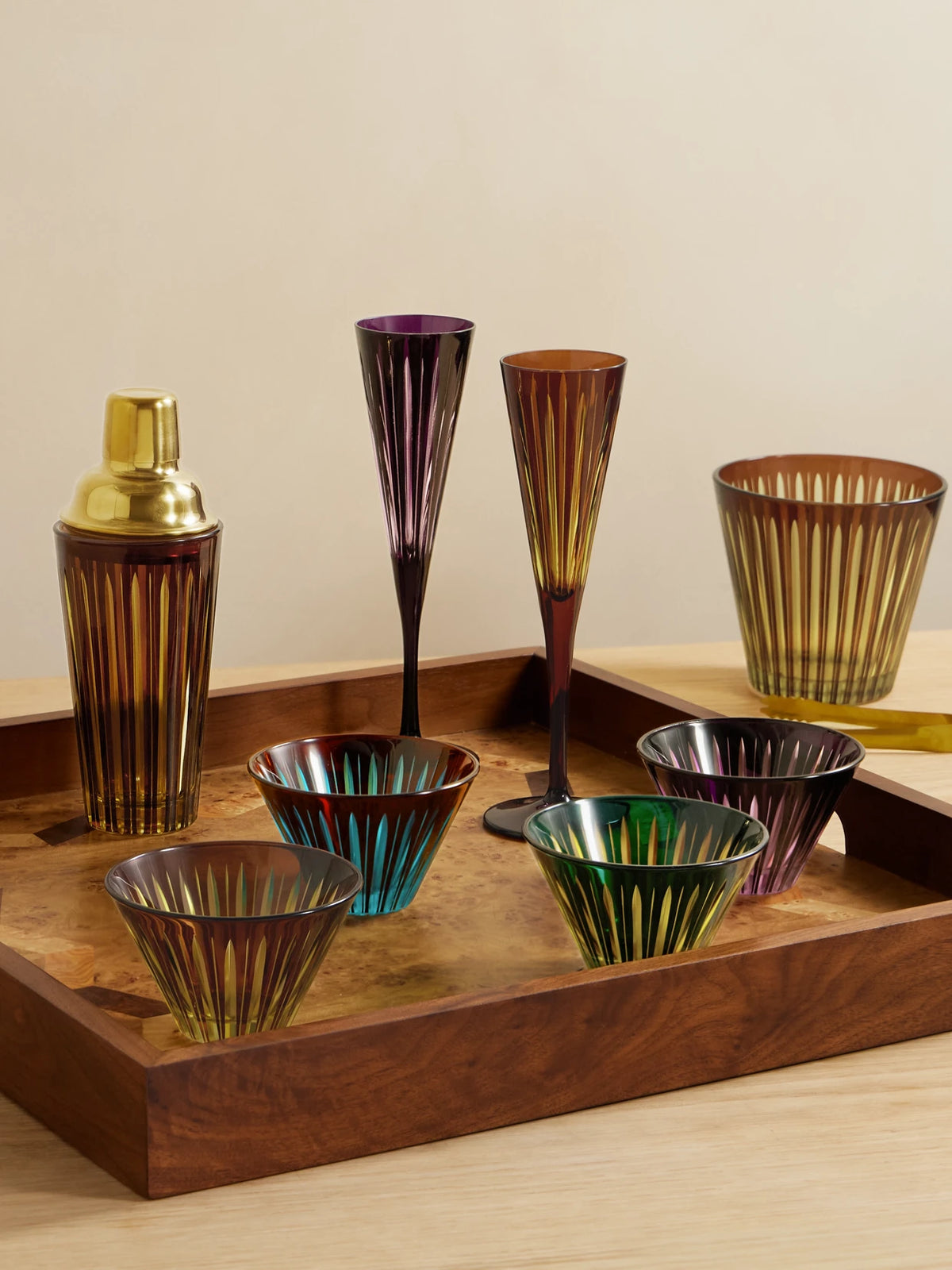 Image of Tableware. Product name - Prism Set Of Four Bowls in Multi colour by brand - L'Objet