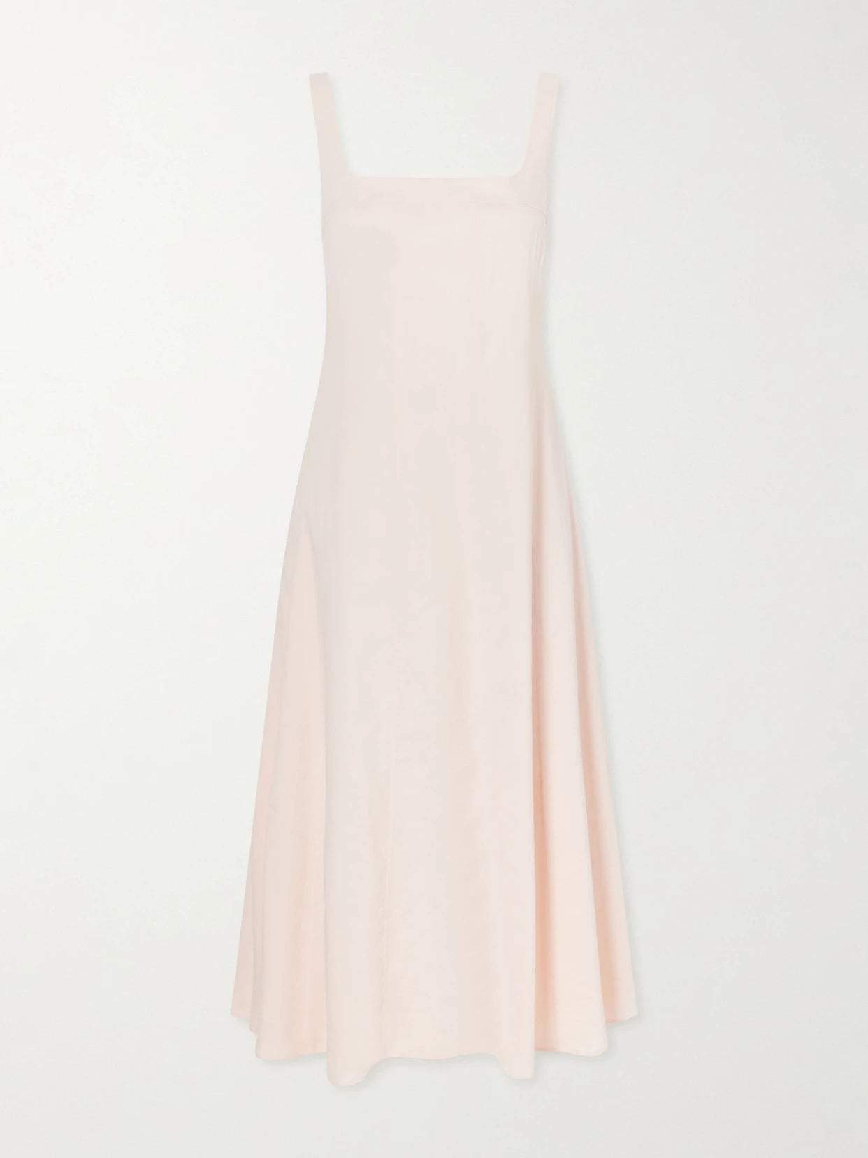 Linen-blend Midi Dress
