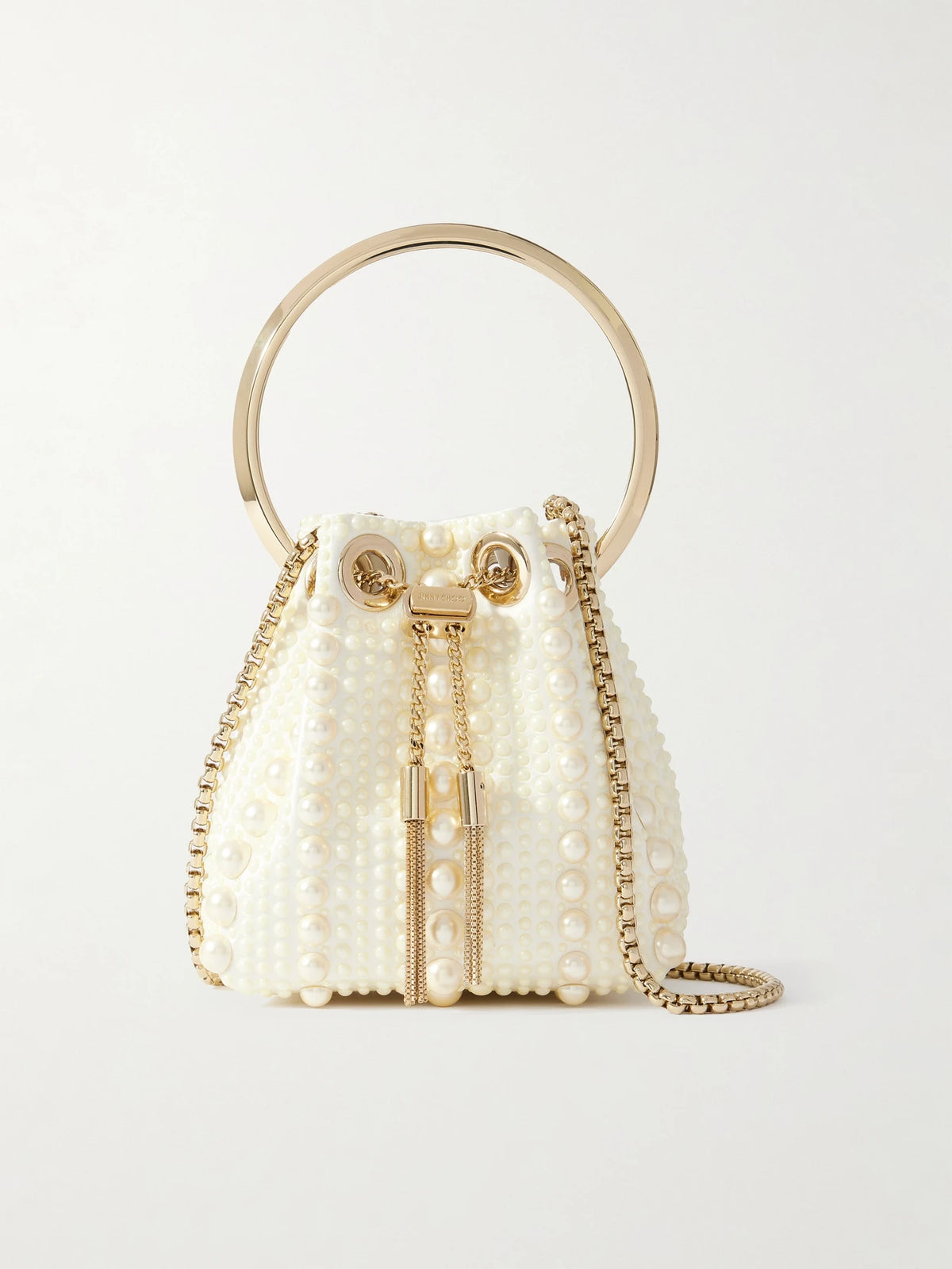 Bon Bon Micro Embellished Satin Bucket Bag