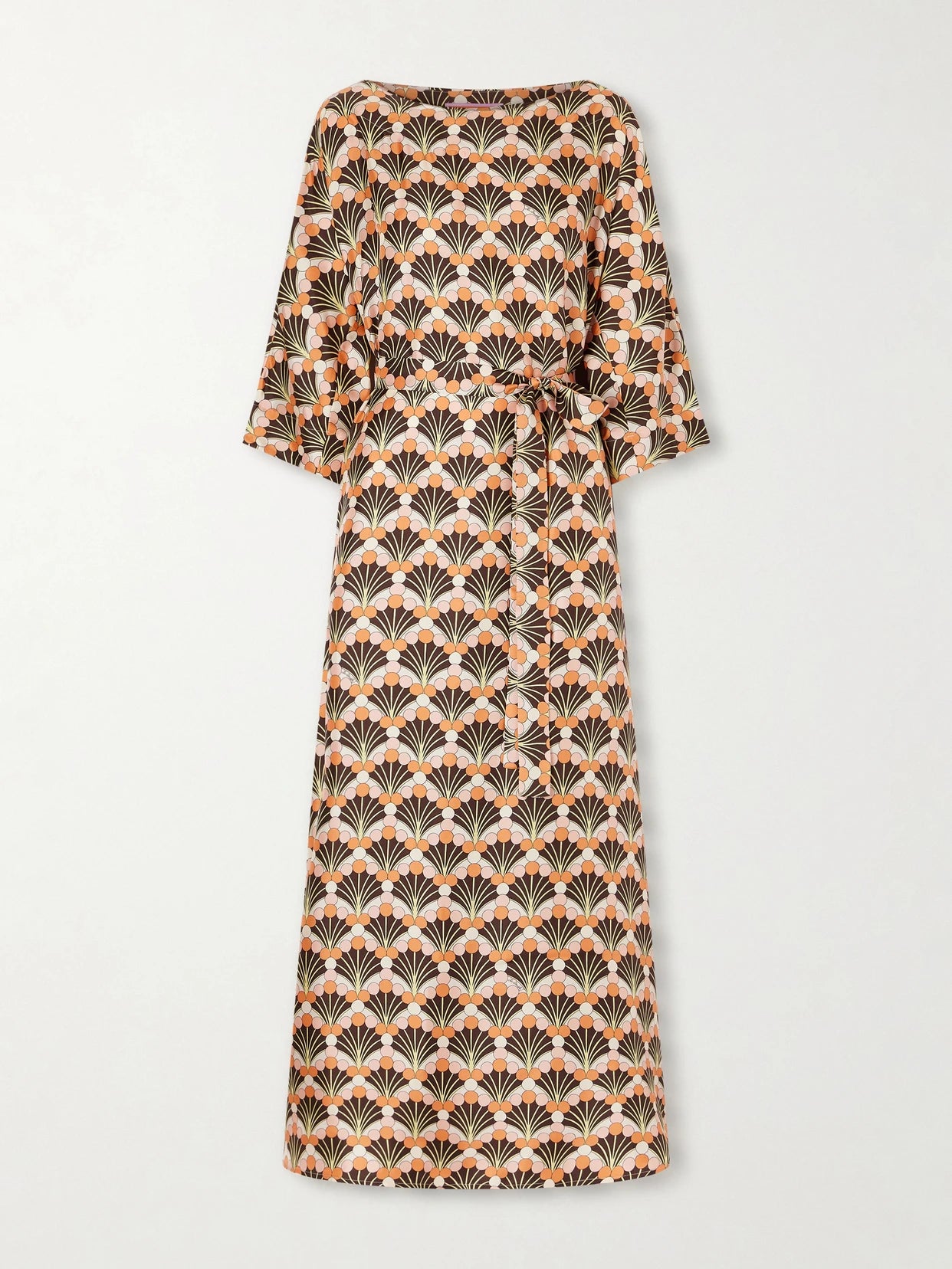 Muumuu Silk-twill Midi Dress