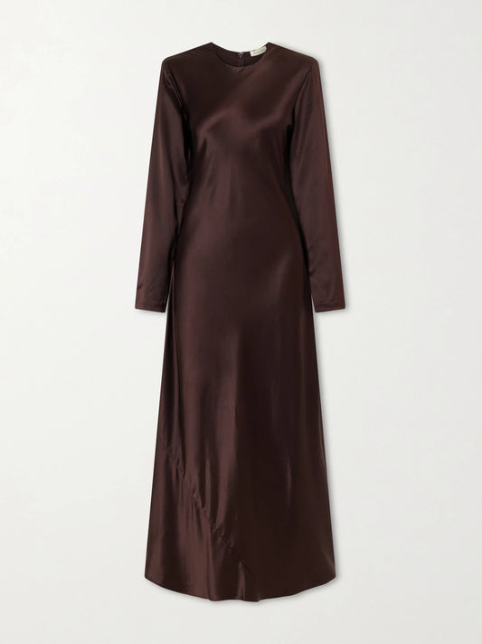 Heirlome Mercedes Silk-satin Maxi Dress