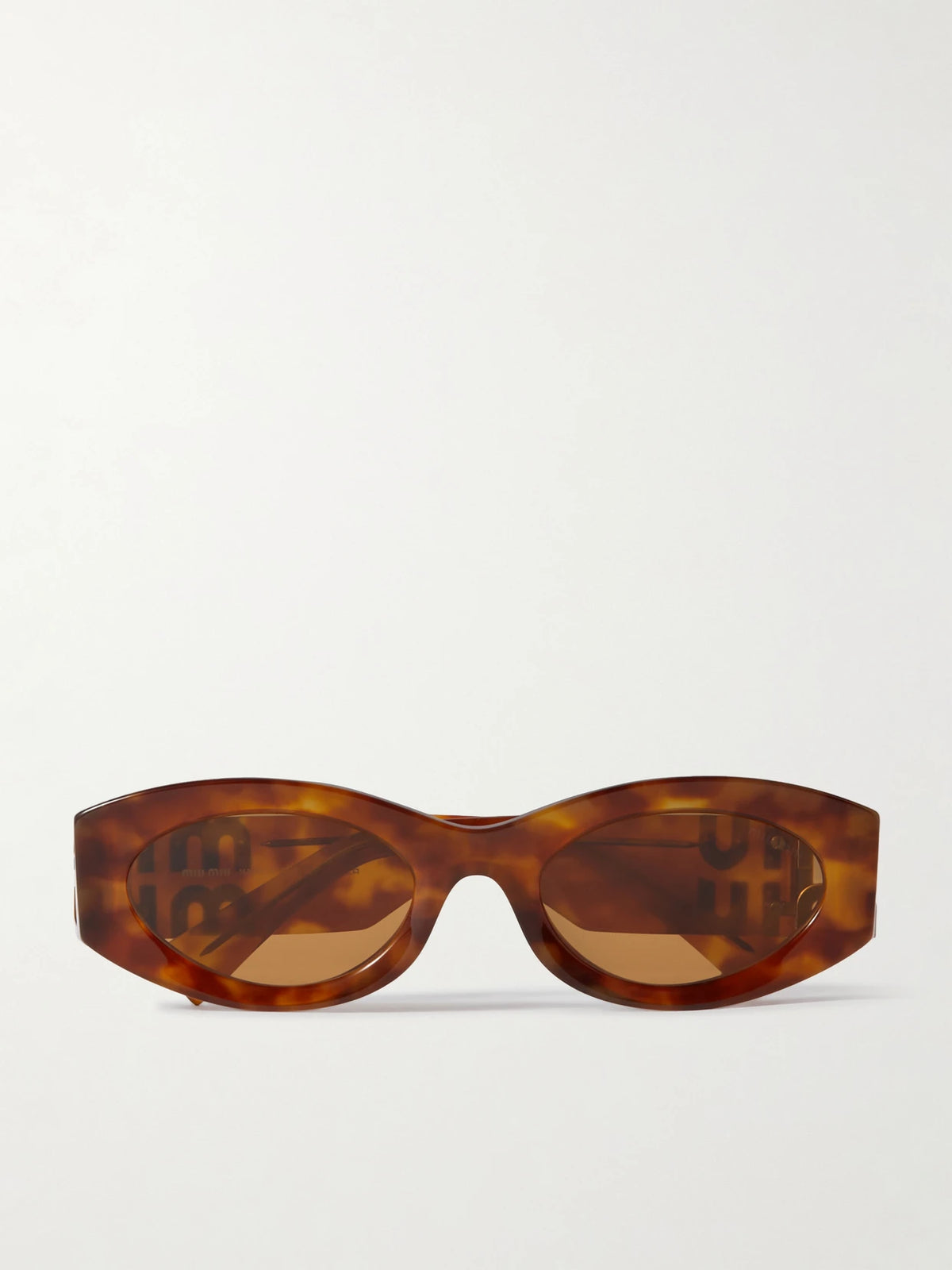 Glimpse Oval-frame Tortoiseshell Acetate Sunglasses