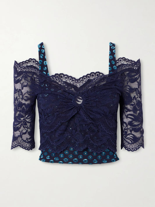 Devoré Lace Blouse