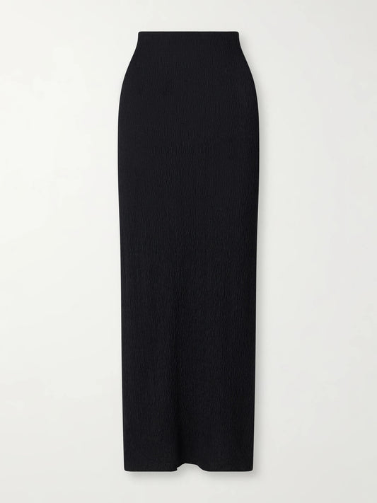 Oboe Silk Plissé Maxi Skirt