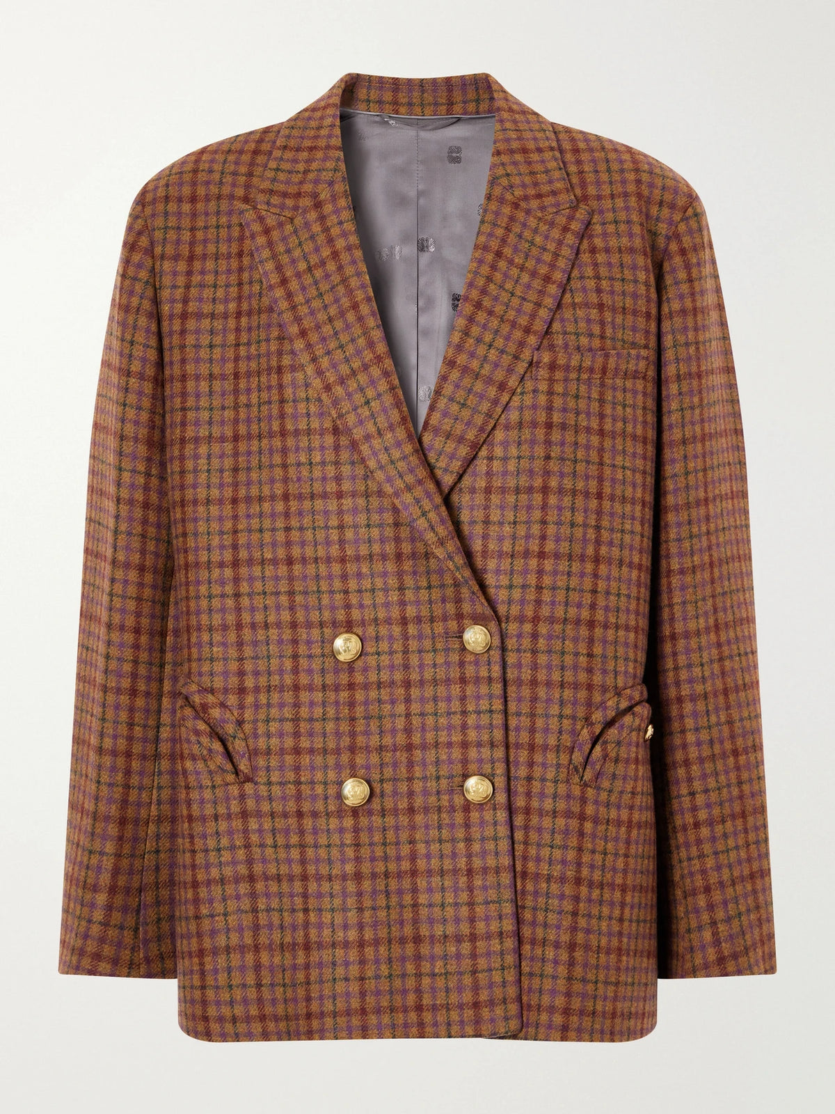 BLAZÉ Milano Nightbreak Checked Wool Blazer