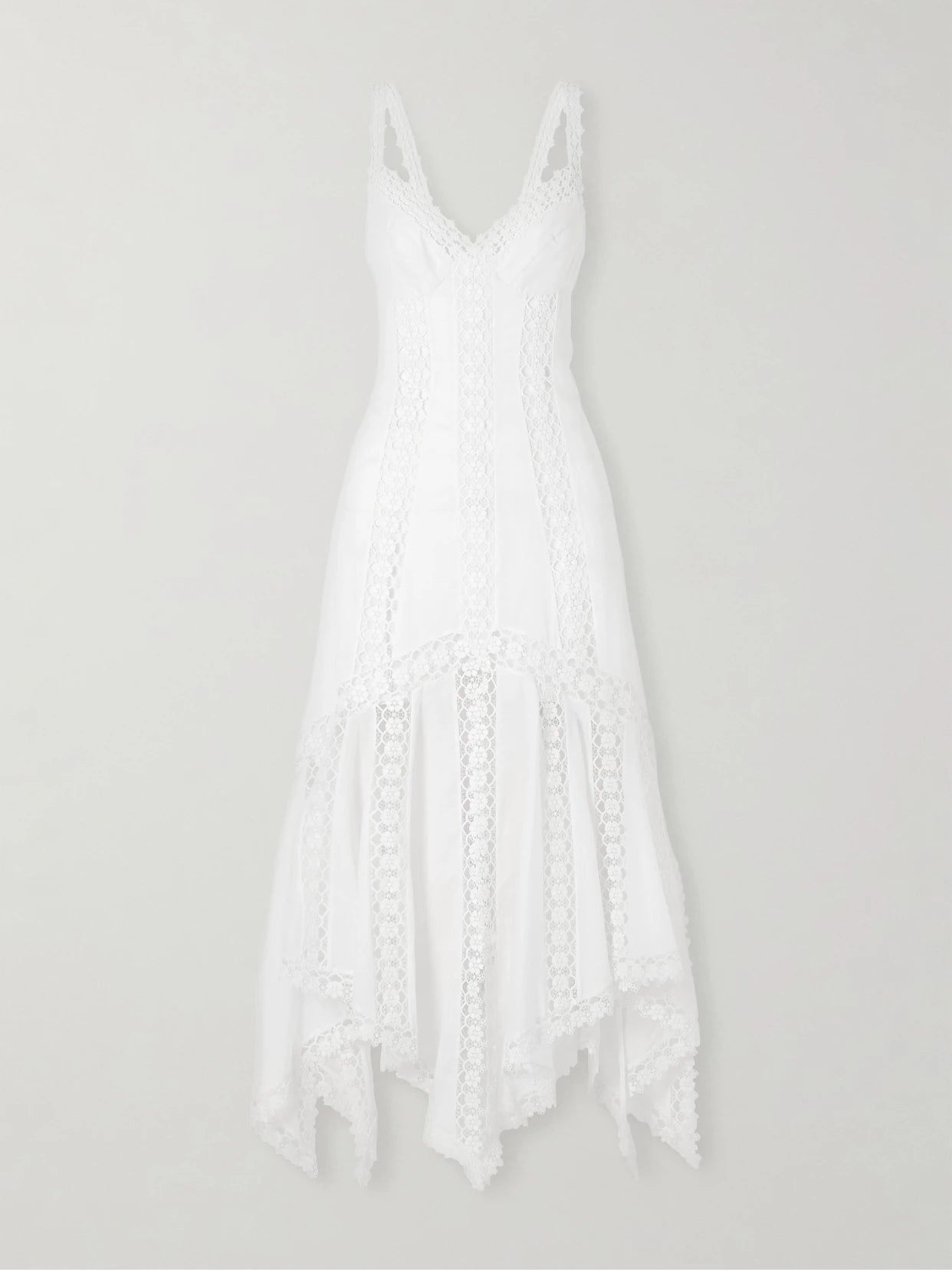Image of Dresses. Product name - Blossel Cotton-blend Maxi Dress in White colour by brand - Charo Ruiz