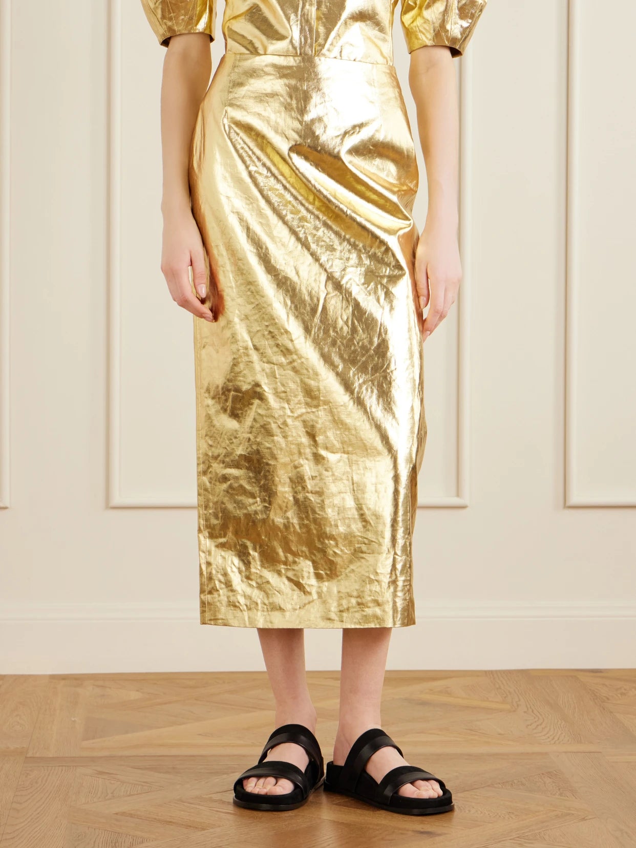 Manuela Linen Midi Skirt