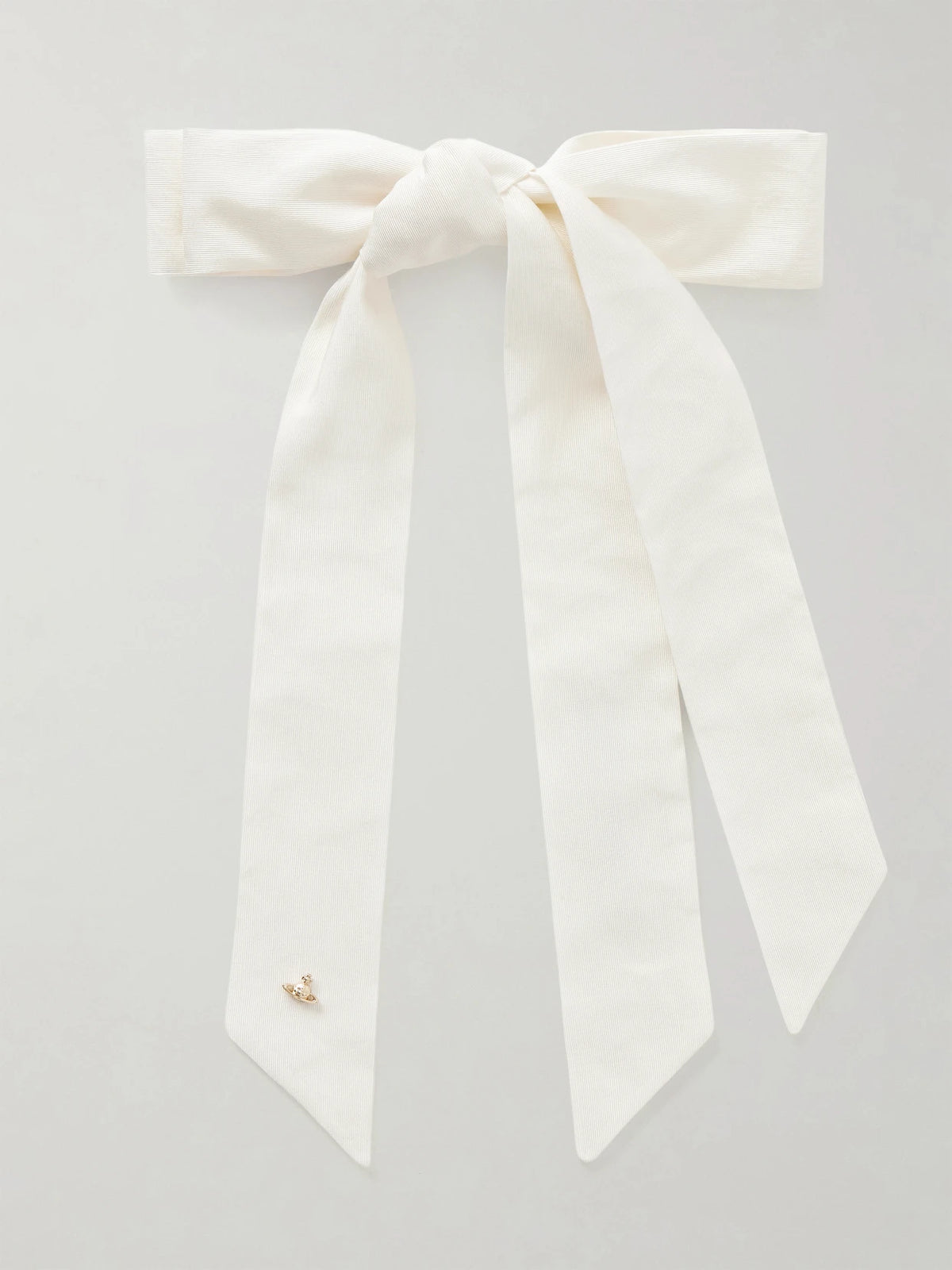 Julia Bow-detailed Embellished Twill Hair Clip