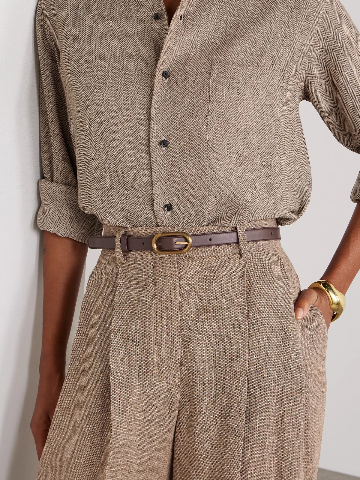 Leather Skinny Belt