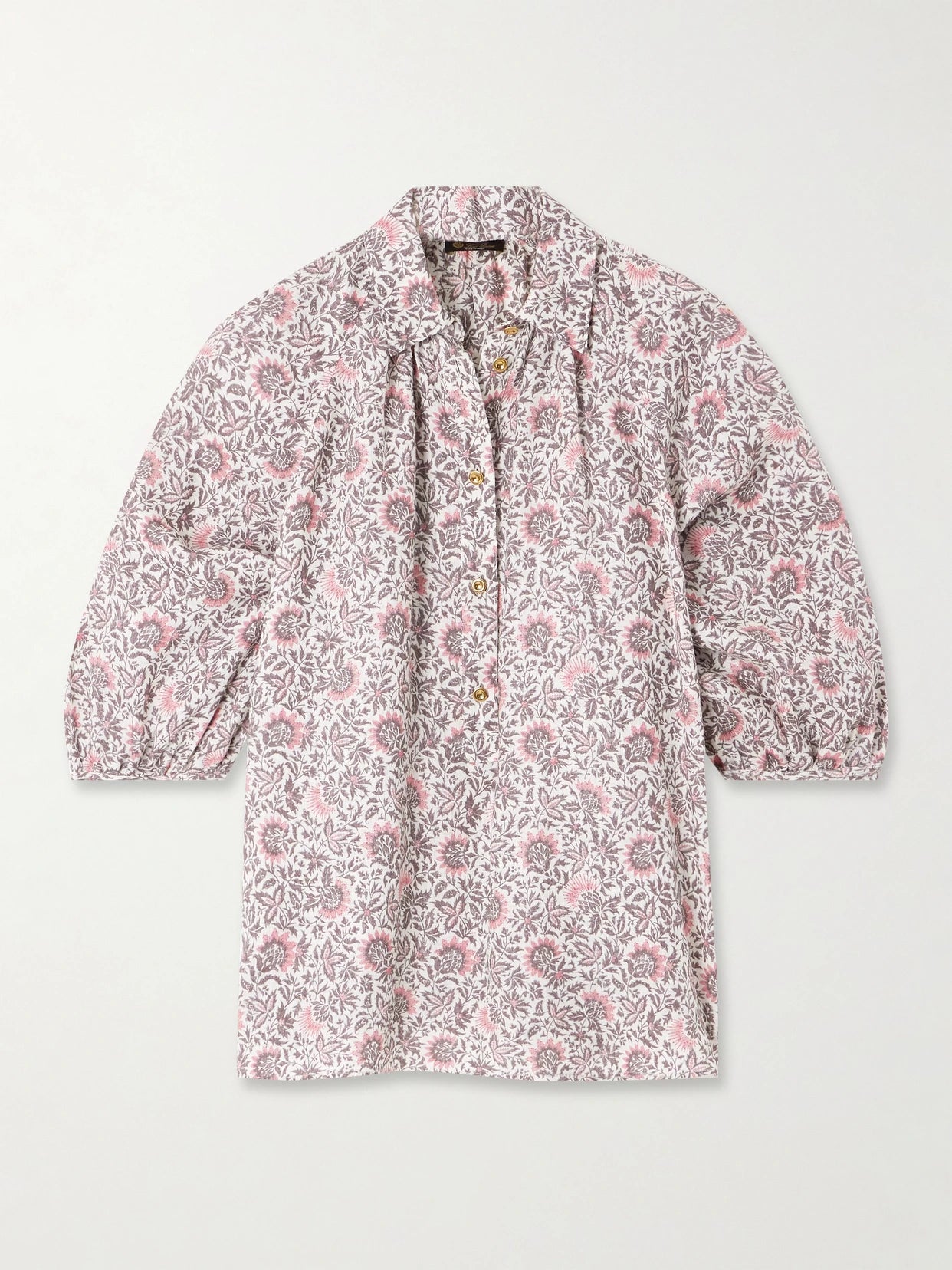 Olivia Oversized Printed Linen Shirt