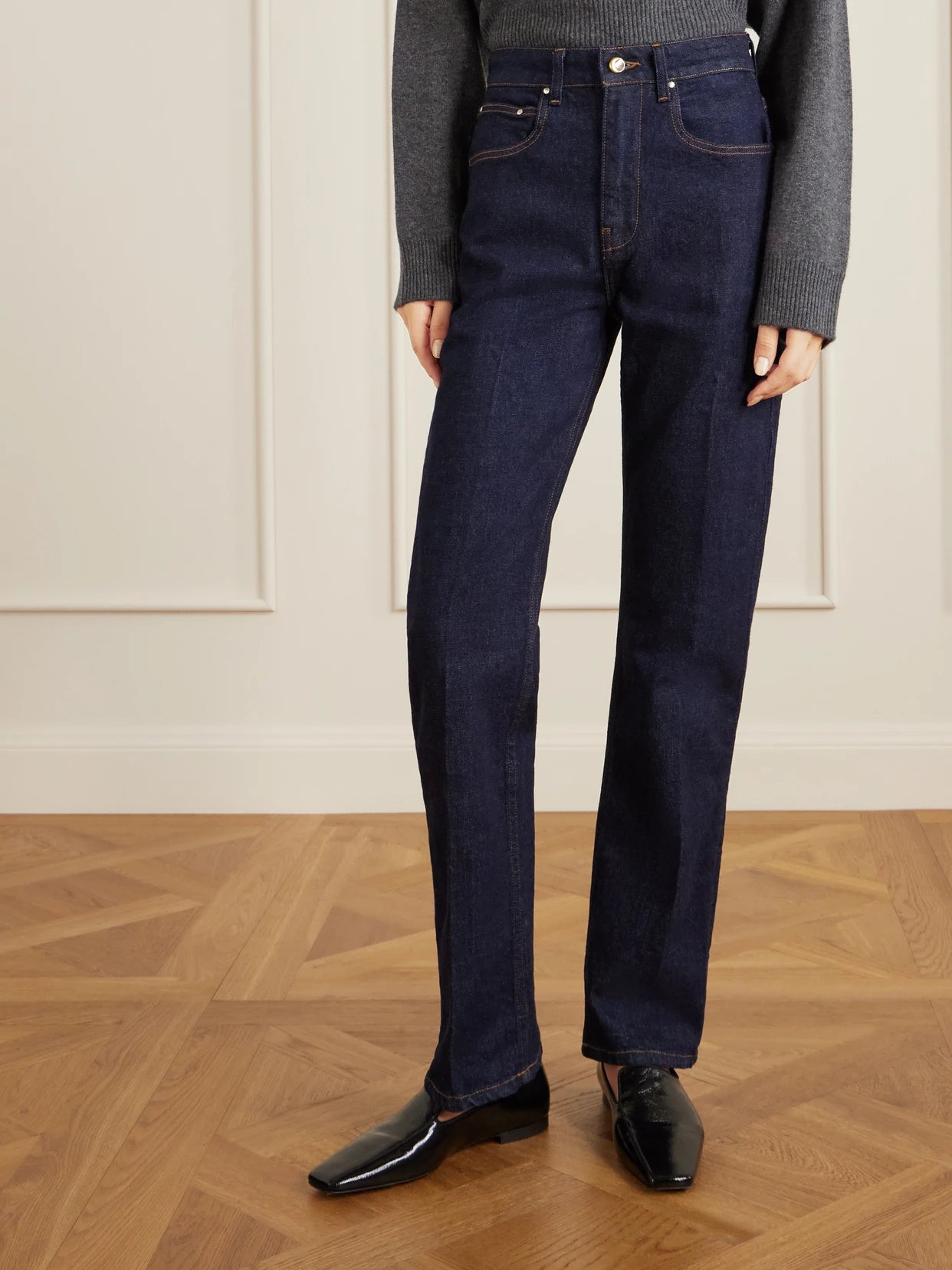 Flex Stretch High-rise Straight-leg Jeans