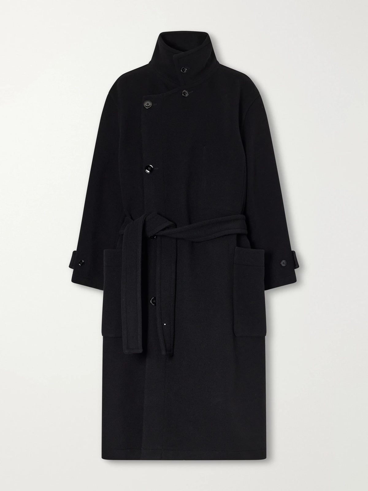 LEMAIRE Belted Double-breasted Wool-felt Coat