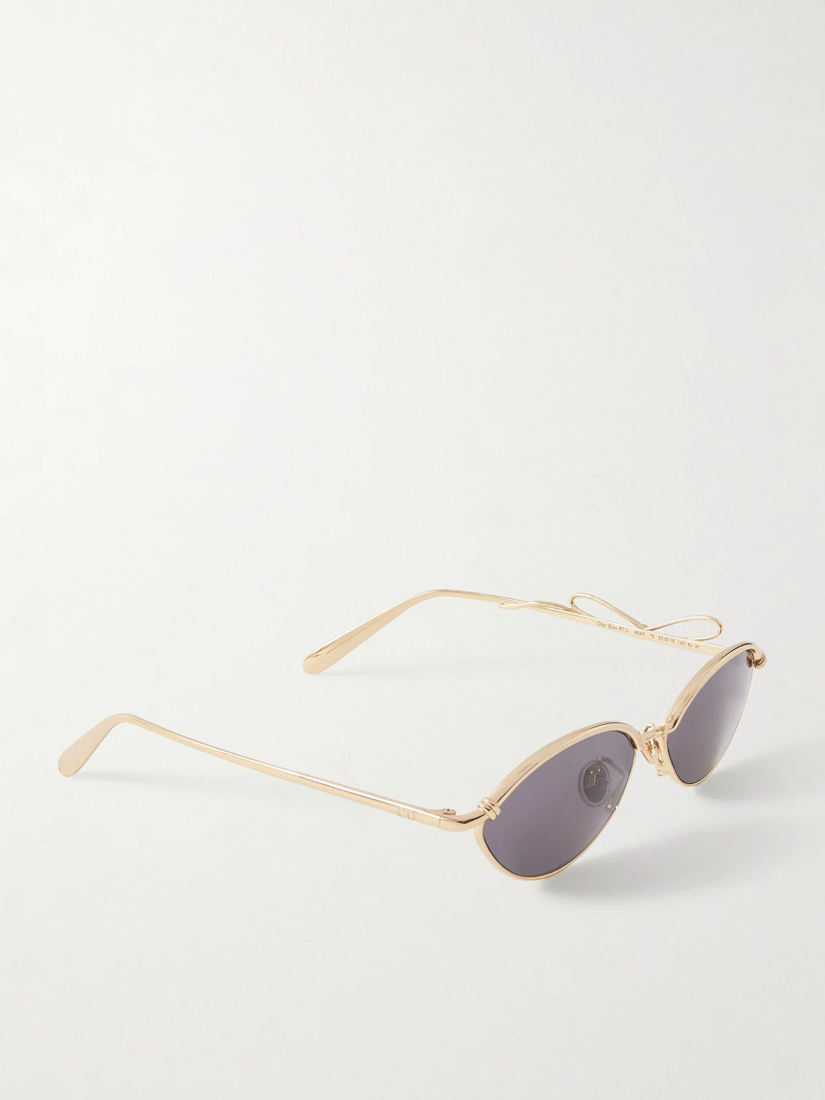 Eyewear Dior Bow R1u Gold-tone Round-frame Sunglasses