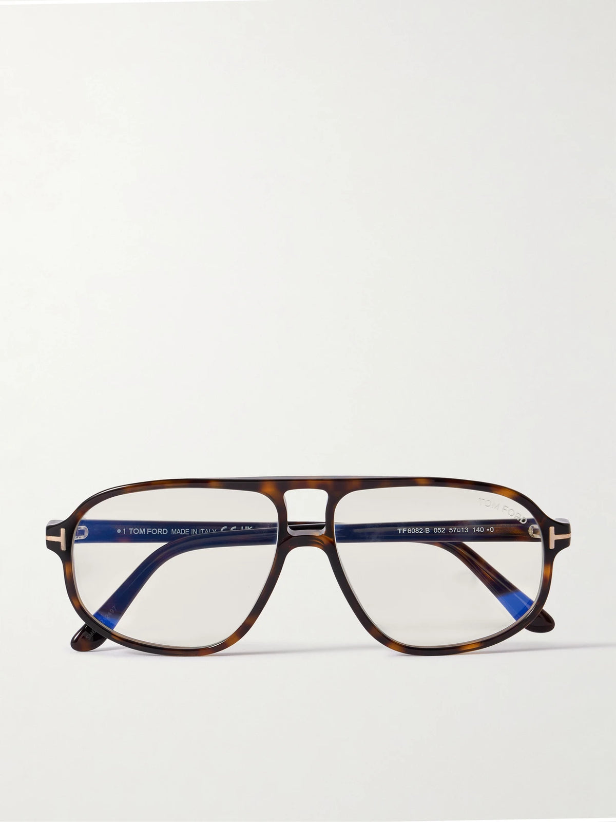 TOM FORD Aviator-style Tortoiseshell Acetate Optical Glasses