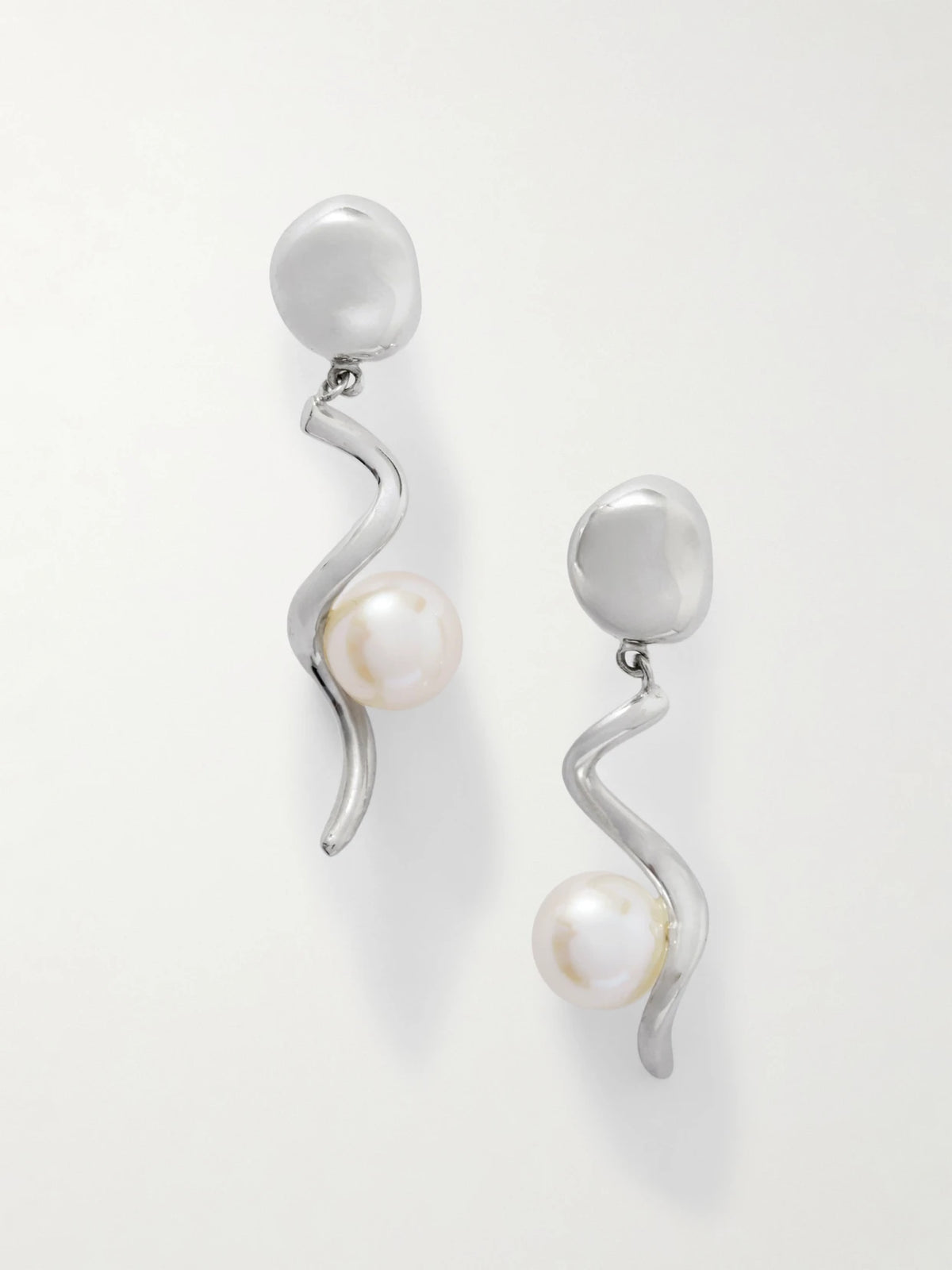 Teneille Recycled Sterling Silver Pearl Earrings