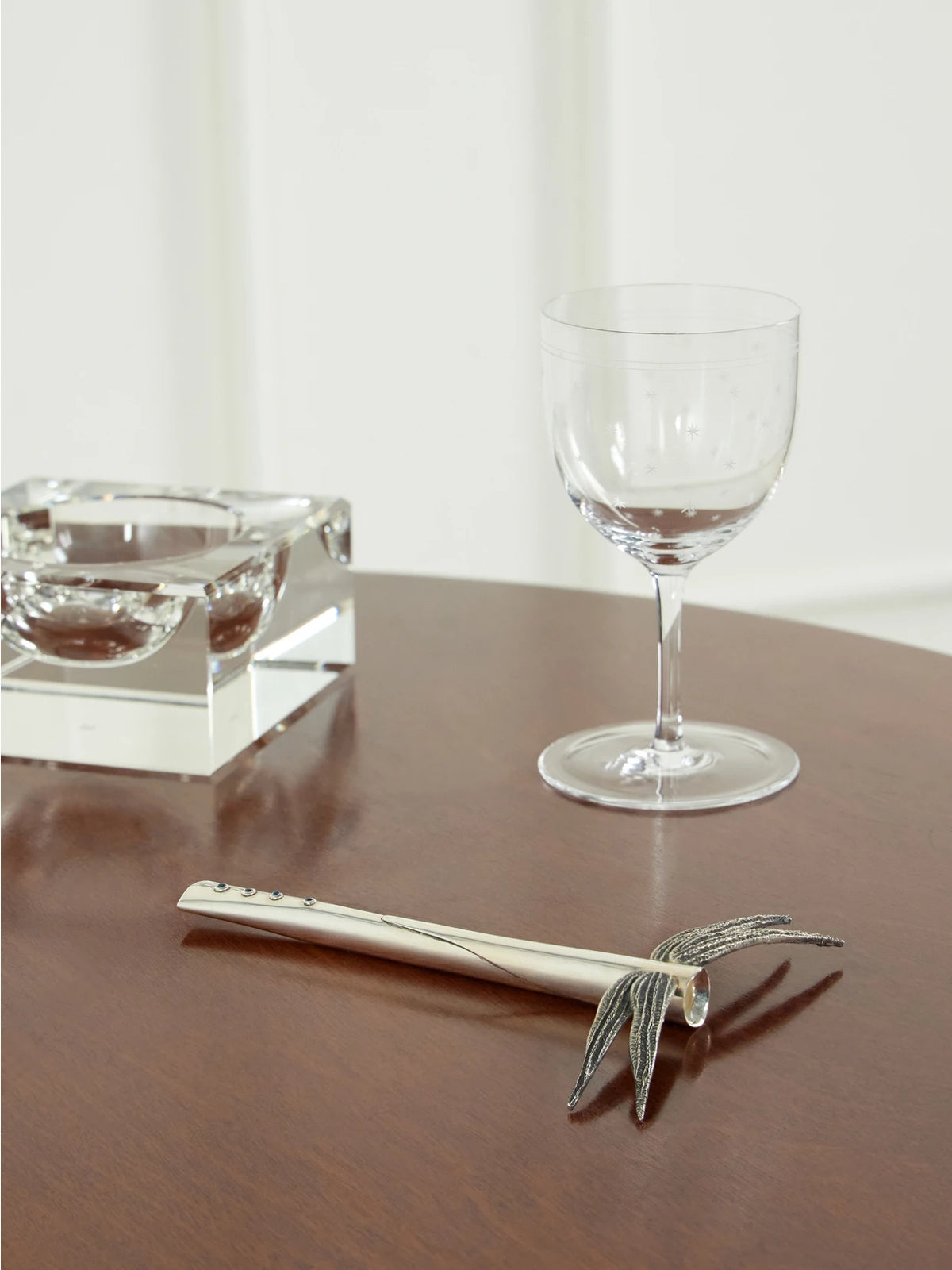 Image of Decor. Product name - Dragonfly Silver Sapphire Cigarette Holder in Multi colour by brand - Sophie Buhai