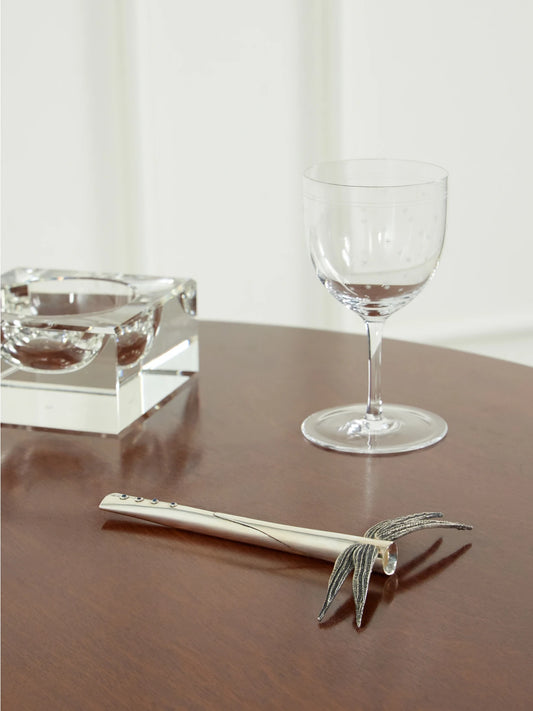 Image of Decor. Product name - Dragonfly Silver Sapphire Cigarette Holder in Multi colour by brand - Sophie Buhai