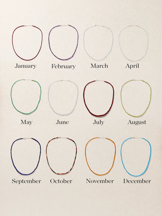 JIA JIA + Net Sustain Birthstone 14-karat Gold Beaded Necklace