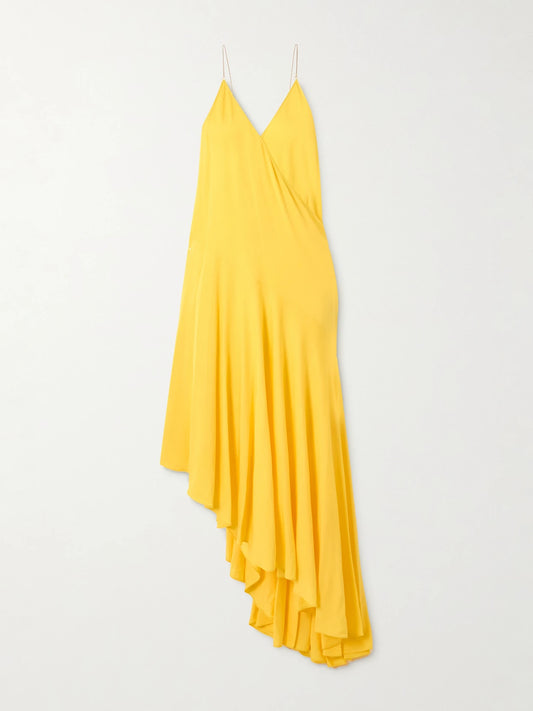 Asymmetric Jersey Midi Dress