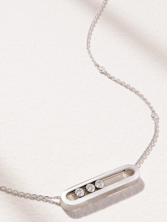 Move 18-karat White Gold Diamond Necklace
