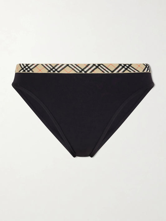 Image of Swimwear. Product name - Samphire Bikini Briefs in Black colour by brand - Burberry