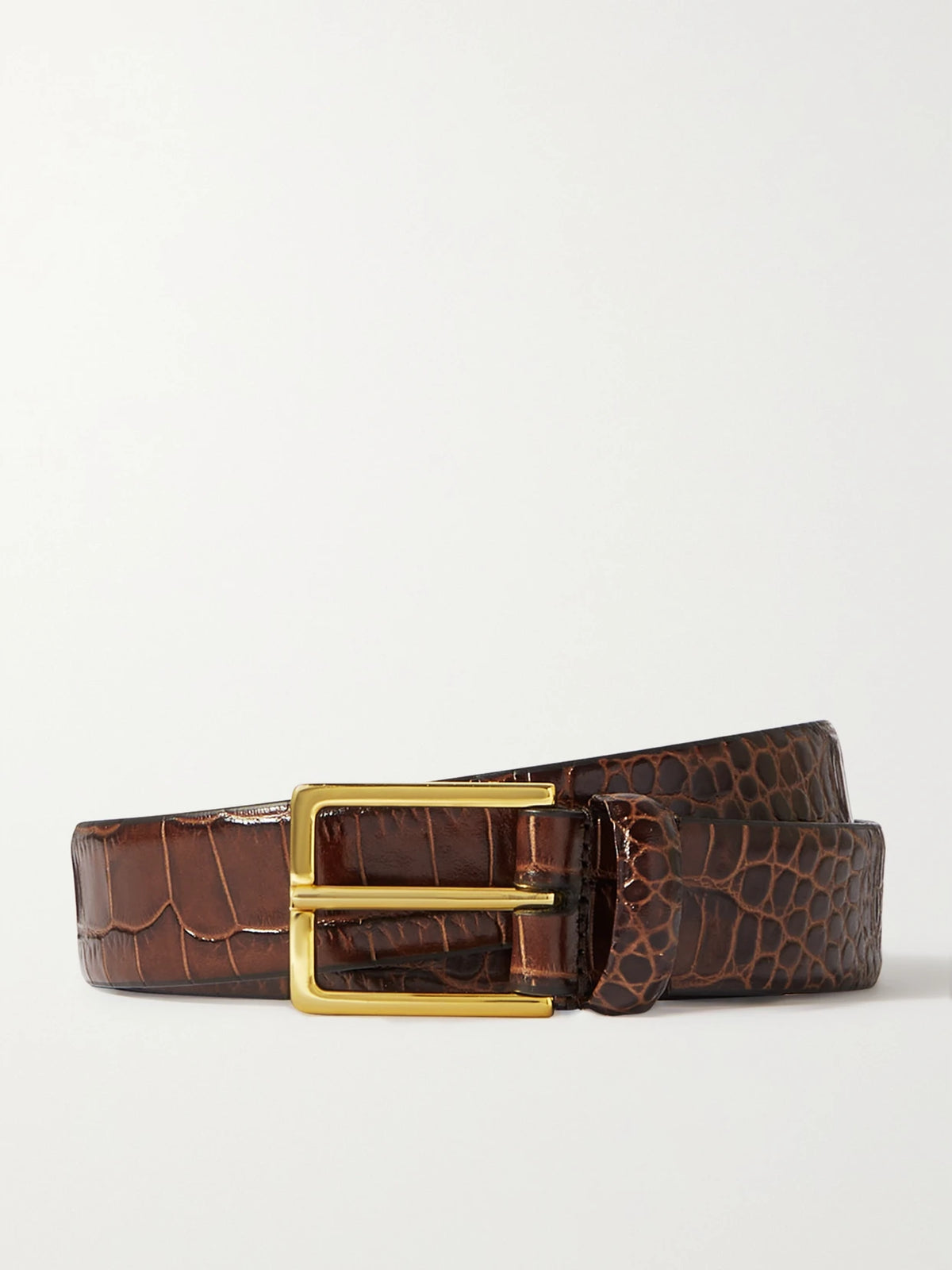 Anderson's Croc-effect Leather Belt