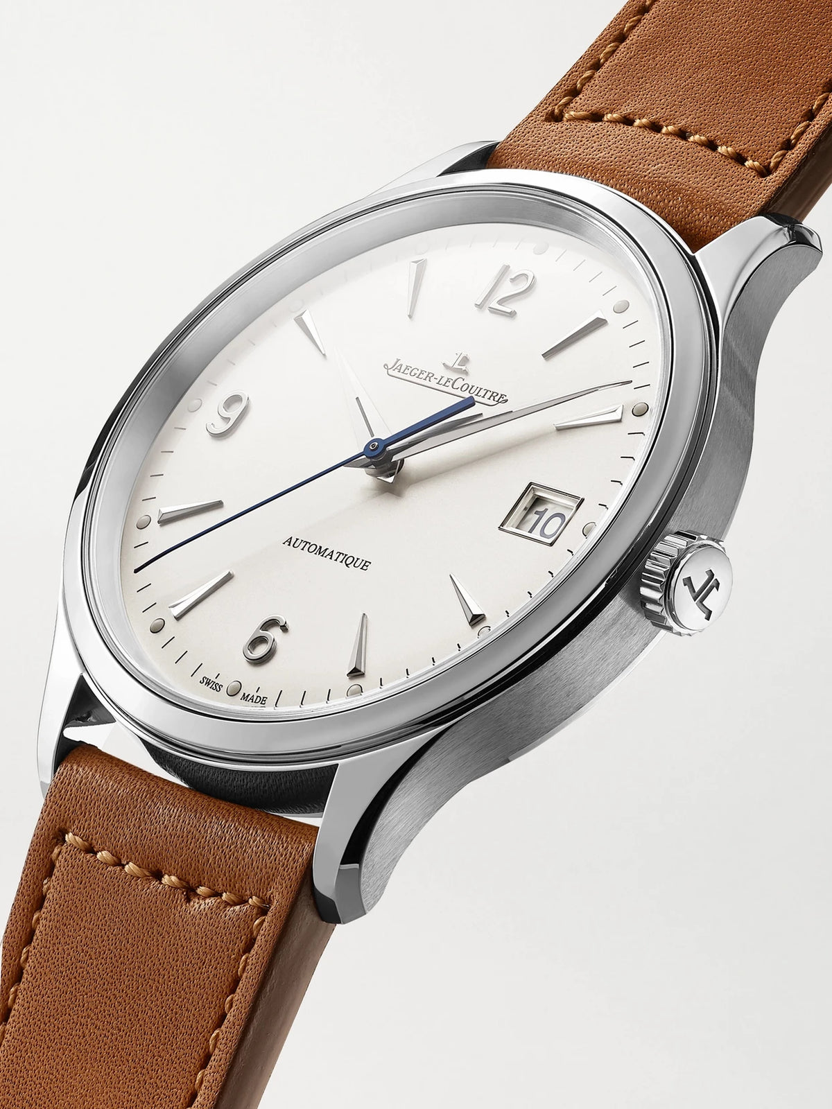 Master Control Date Automatic 40mm Stainless Steel And Leather Watch