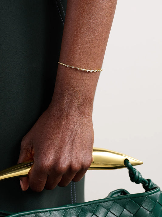 Image of Bracelets. Product name - Parallel 18-karat Gold Diamond Bracelet in Multi colour by brand - Fernando Jorge