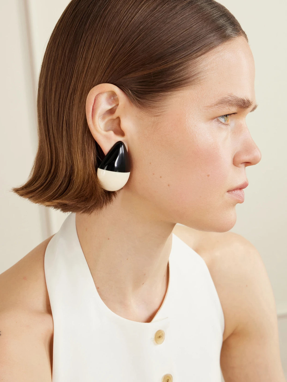 Image of Earrings. Product name - Opus Rhodium-plated Resin Earrings in Multi colour by brand - Julietta