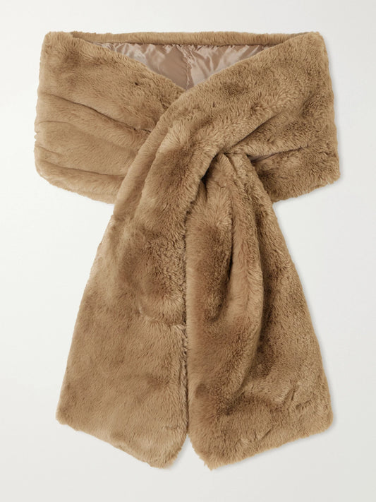 Max Mara Piacere Quilted Shell-trimmed Plush Scarf