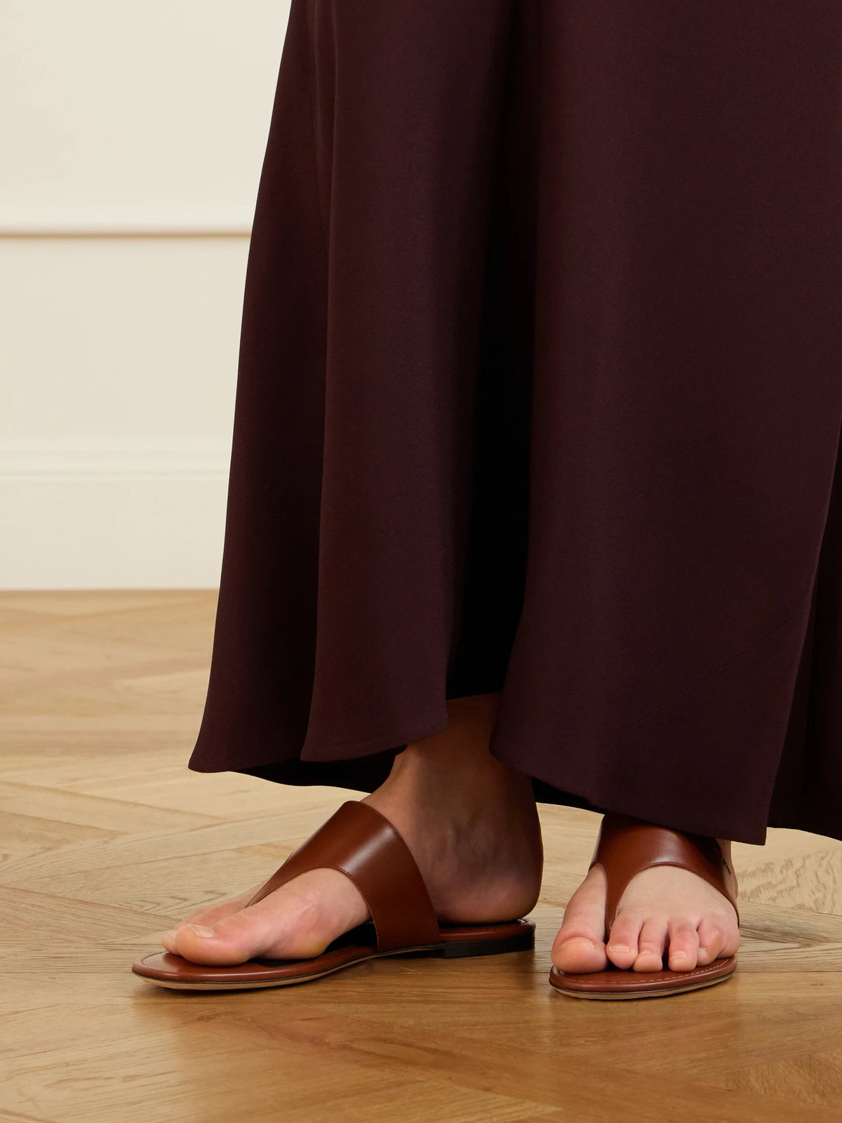 Julianne Leather Thong Sandals
