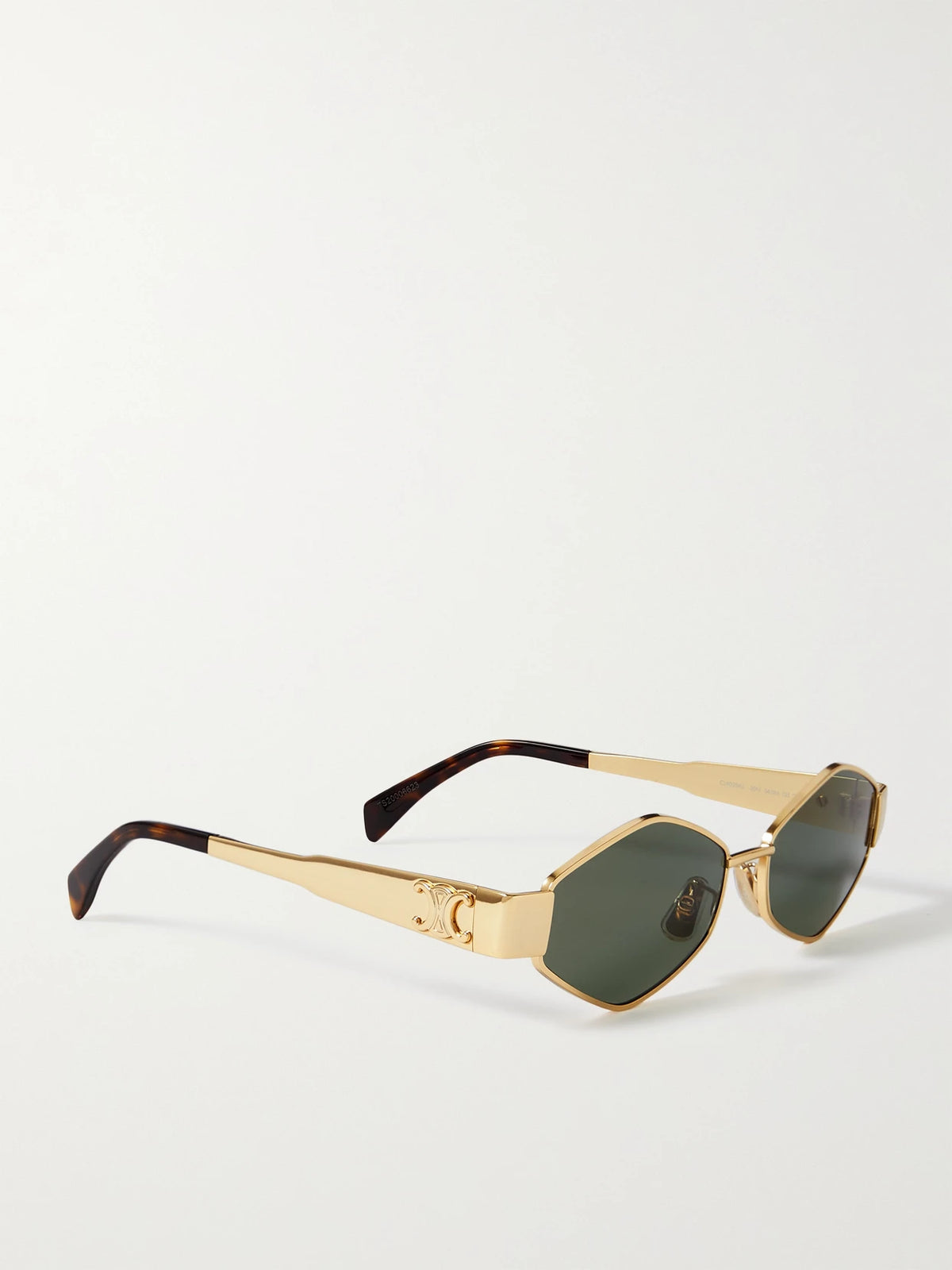 Triomphe Hexagon-frame Gold-tone Sunglasses