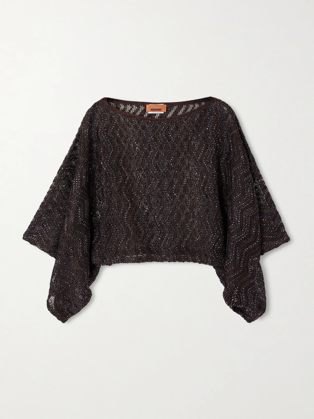 Mare Cropped Sequin-embellished Crochet-knit Top