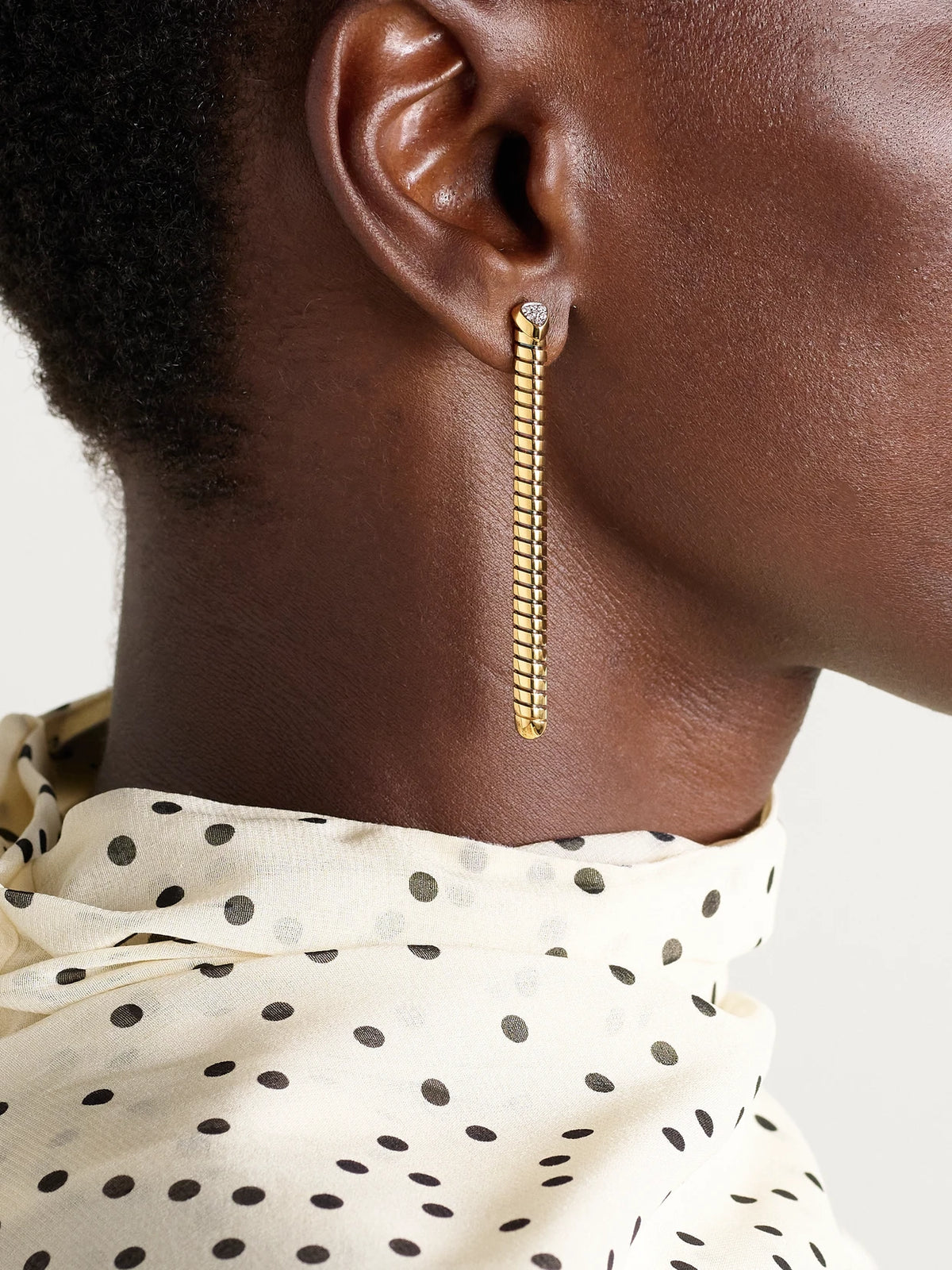 Image of Earrings. Product name - Trisolina 18-karat Gold Diamond Earrings in Multi colour by brand - Marina B