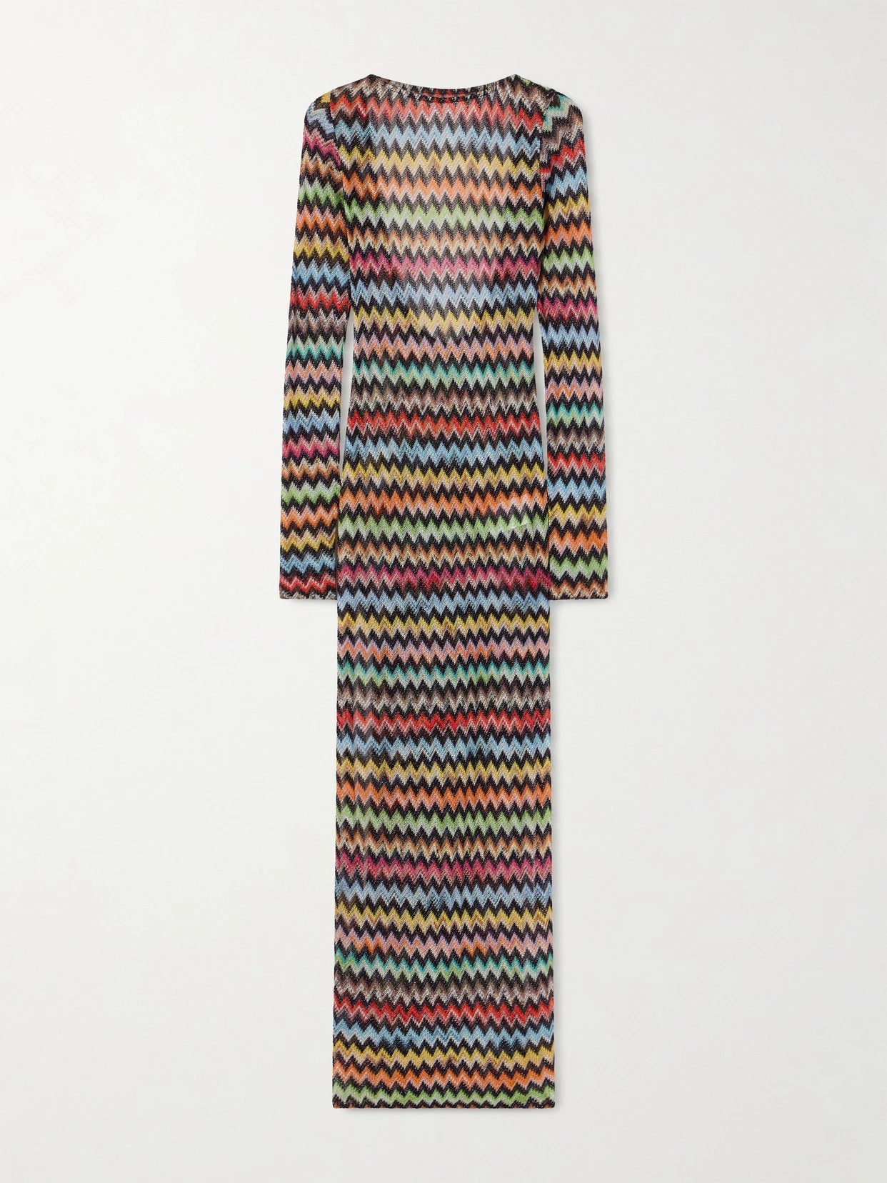 Image of Dresses. Product name - Striped Metallic Crochet-knit Cover-up in Multi colour by brand - Missoni