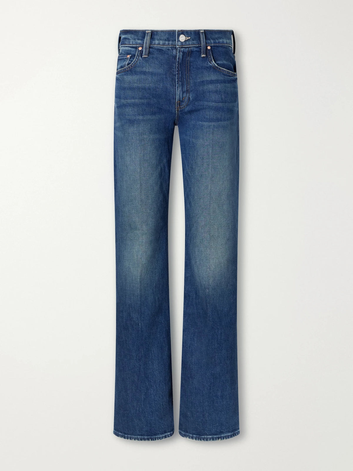 Mother The Bookie Sneak Mid-rise Straight-leg Jeans