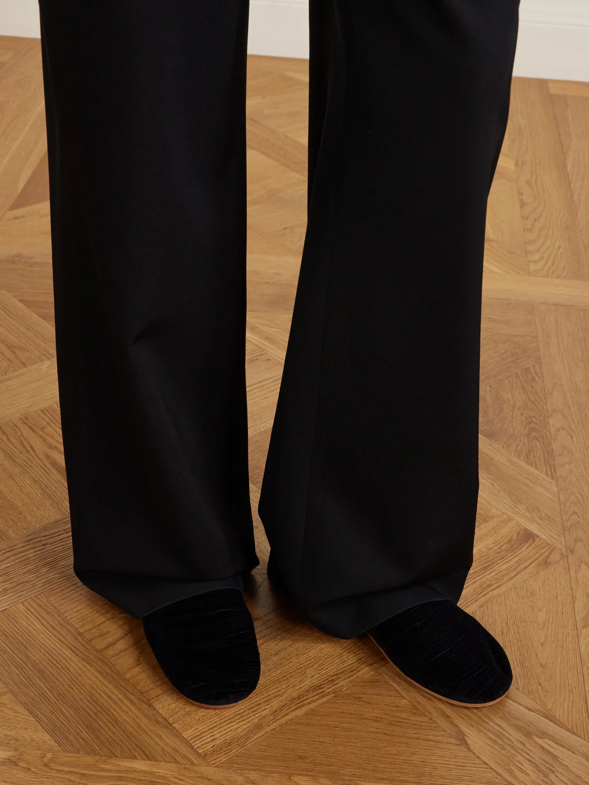 The Row Ponti Velvet Slippers