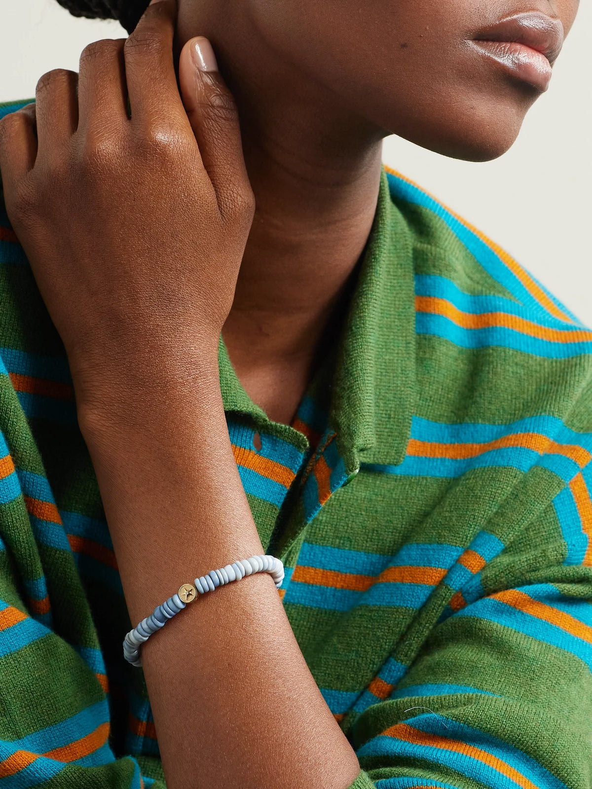 Image of Bracelets. Product name - Starfish Clam 14-karat Gold, Opal And Diamond Bracelet in Multi colour by brand - Sydney Evan